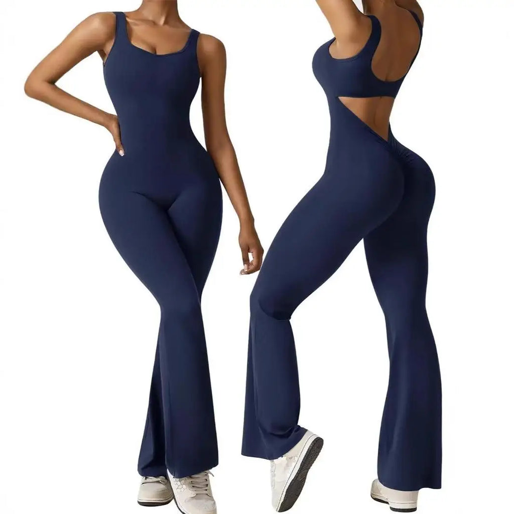 Low-Waist High-Leg Yoga Jumpsuit Backless Sleeveless Booty-Lifting Sexy Women's One-Piece Suit Lona De Brand