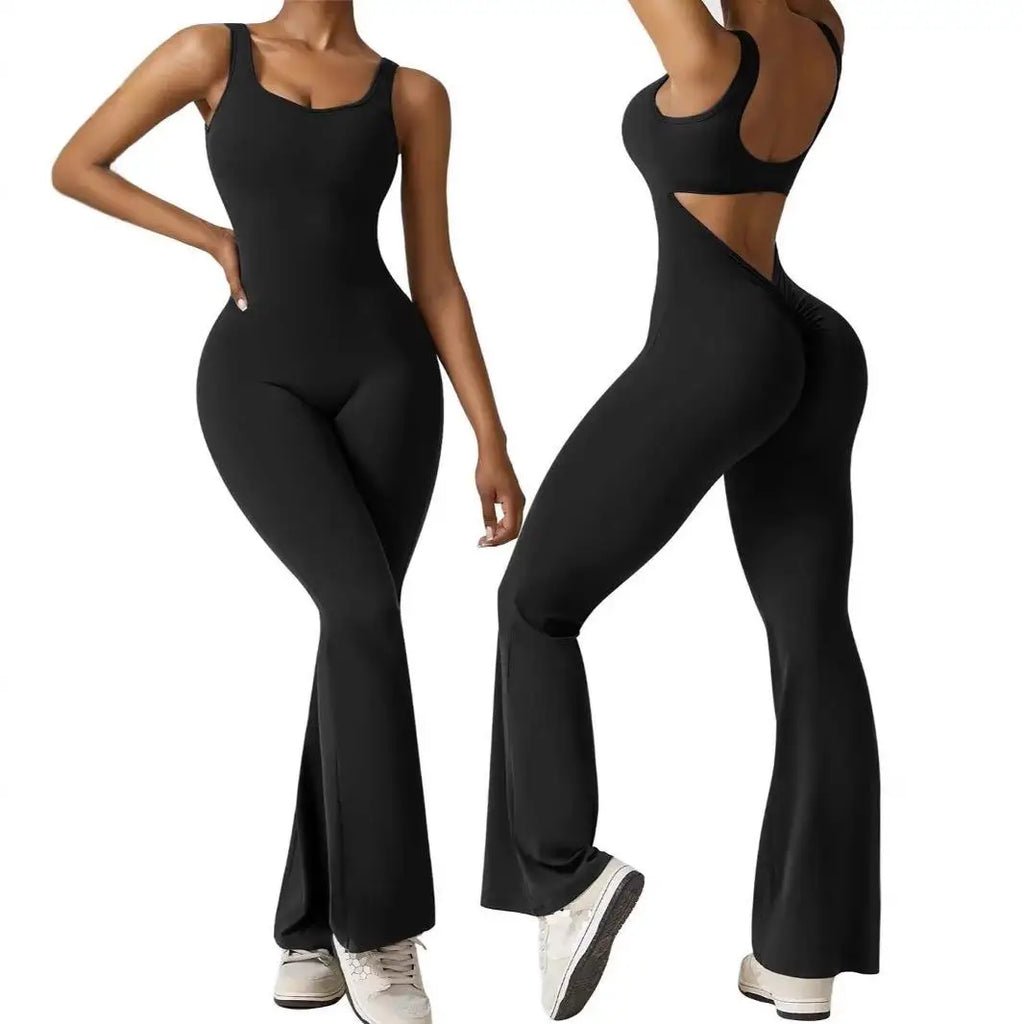 Low-Waist High-Leg Yoga Jumpsuit Backless Sleeveless Booty-Lifting Sexy Women's One-Piece Suit Lona De Brand