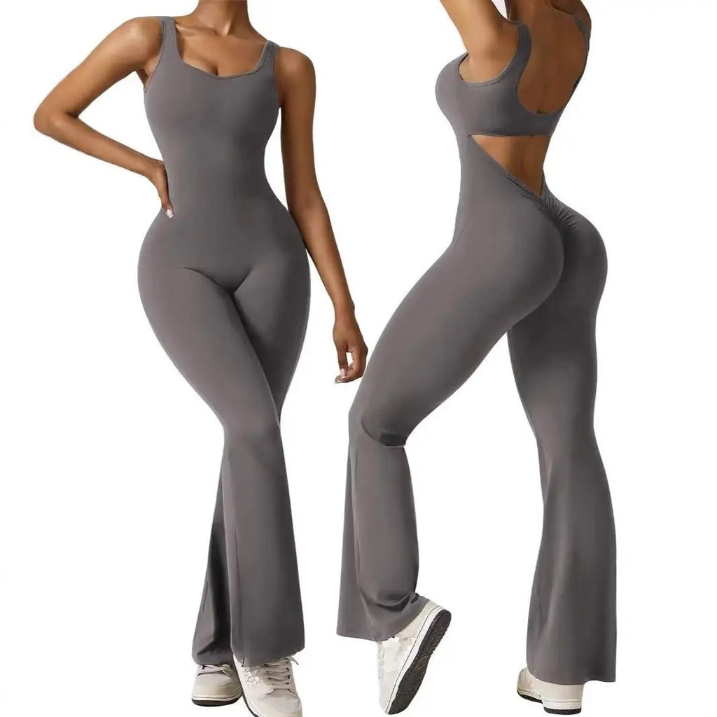 Low-Waist High-Leg Yoga Jumpsuit Backless Sleeveless Booty-Lifting Sexy Women's One-Piece Suit Lona De Brand